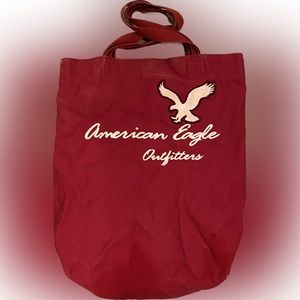 American Eagle Outfitters Red Tote with Magnet Closure and 2 Inner Pockets